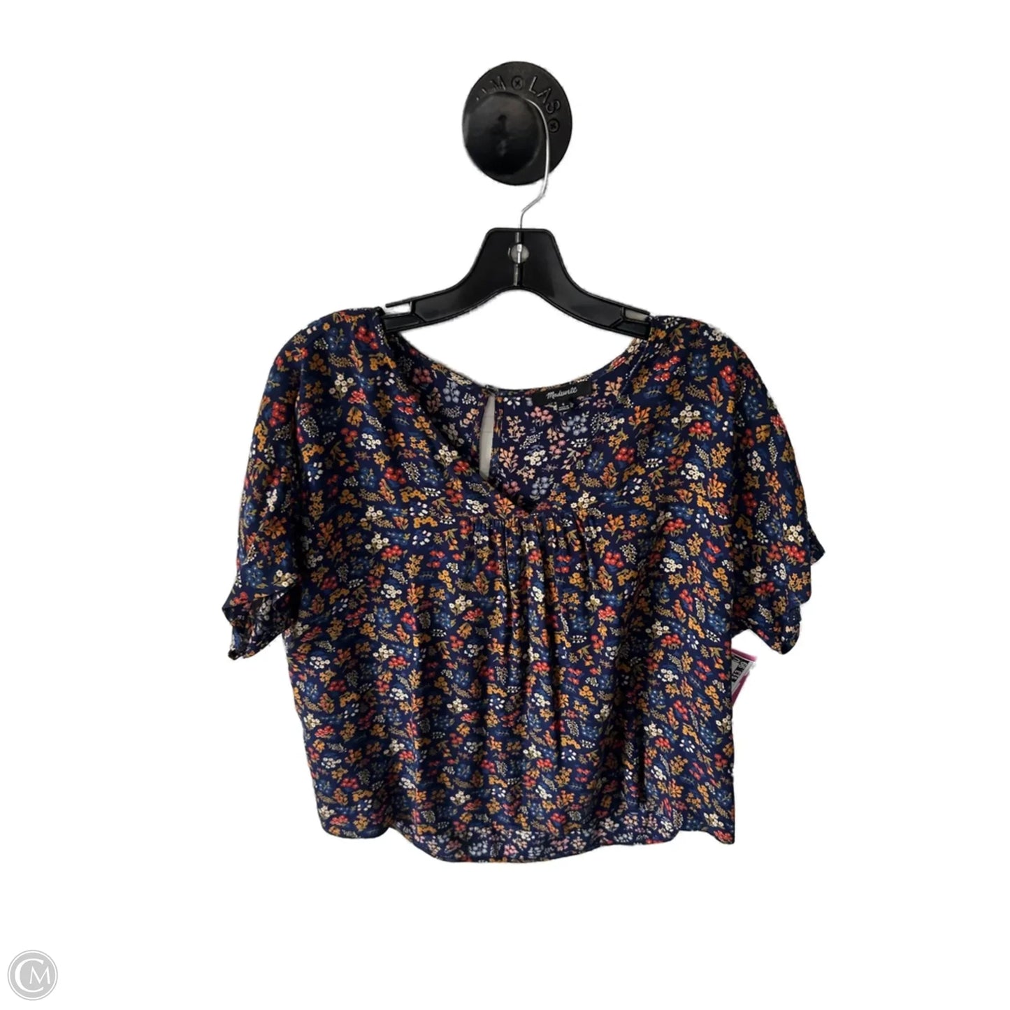 Top Short Sleeve By Madewell In Blue, Size: S