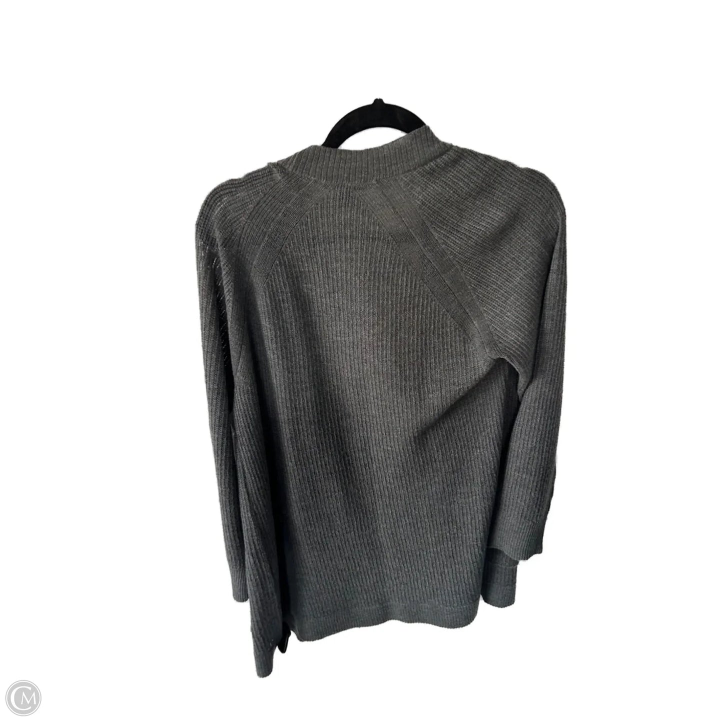 Sweater Cardigan By Eileen Fisher In Grey, Size: M