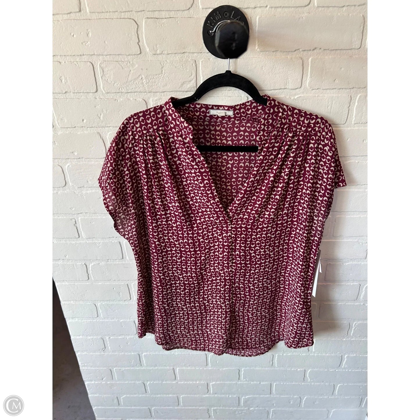 Top Short Sleeve By Pleione In Purple, Size: M