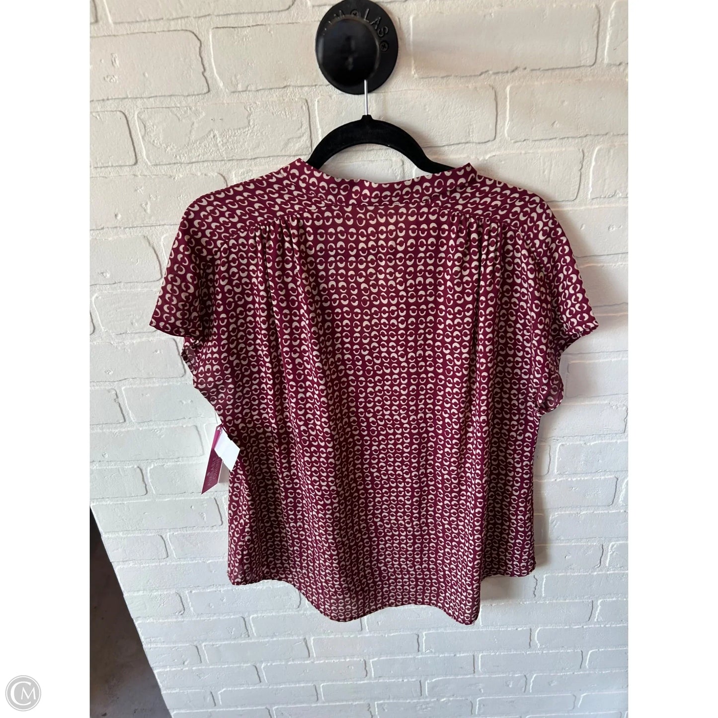 Top Short Sleeve By Pleione In Purple, Size: M