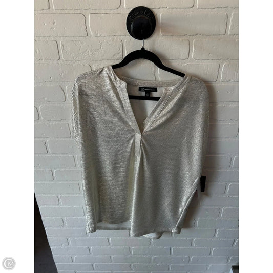 Top Sleeveless By Inc In Silver, Size: L