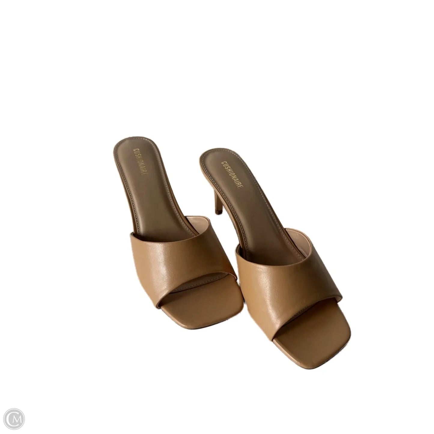 Sandals Heels Stiletto By Cushionaire In Tan, Size: 9.5