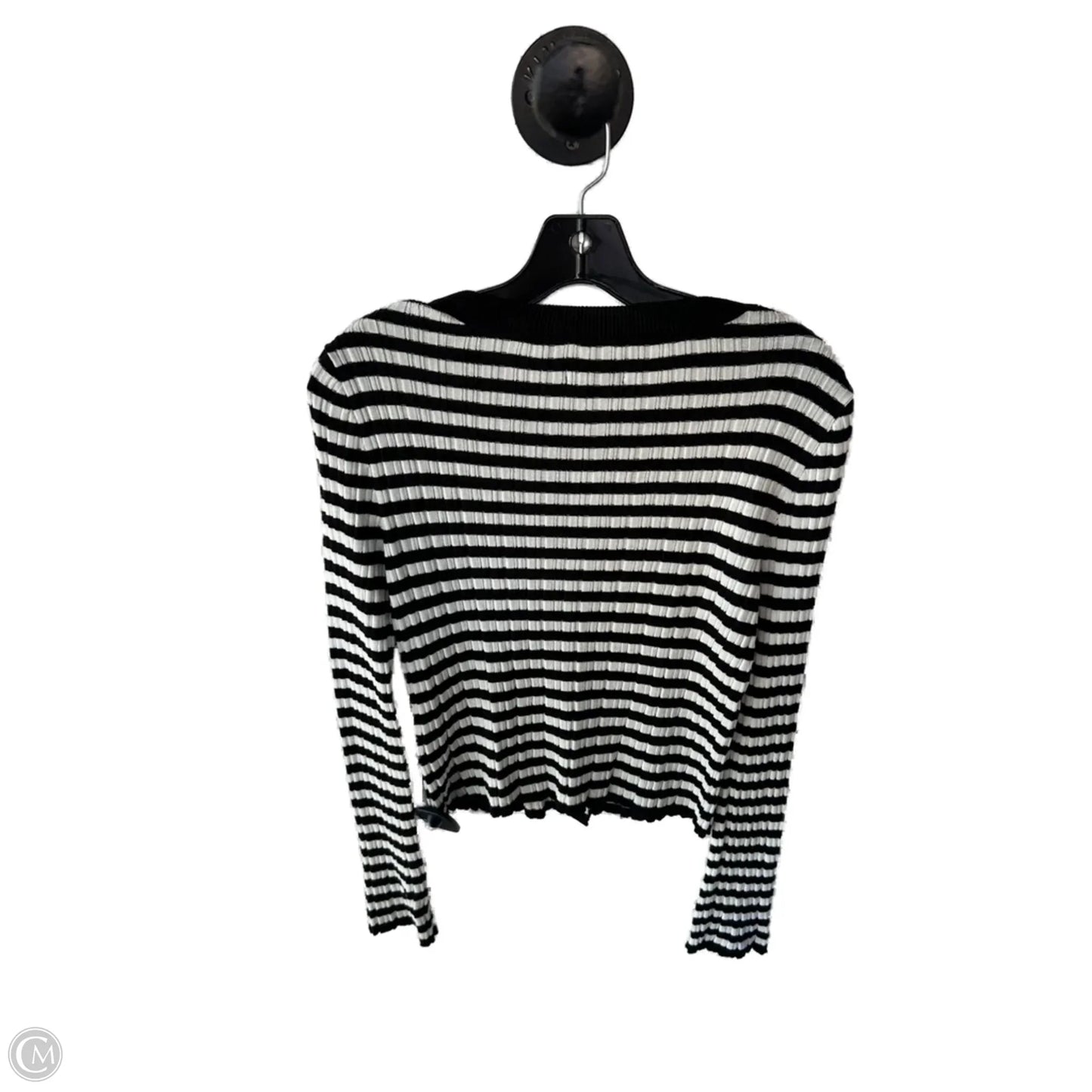 Sweater Cardigan By Maeve In Black & White, Size: S
