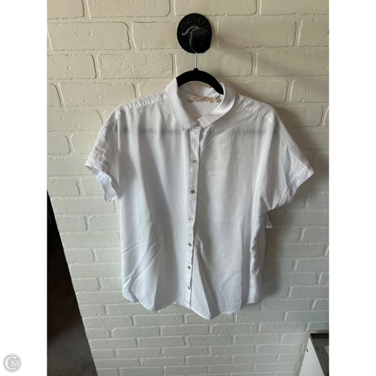 Tunic Short Sleeve By Soft Surroundings In White, Size: M