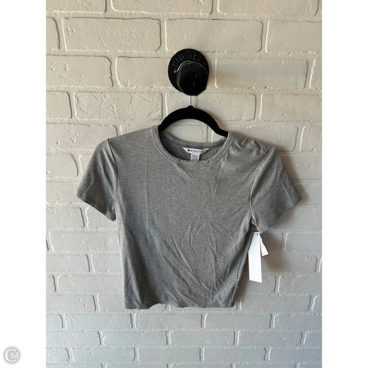 Athletic Top Short Sleeve By Athleta In Grey, Size: S