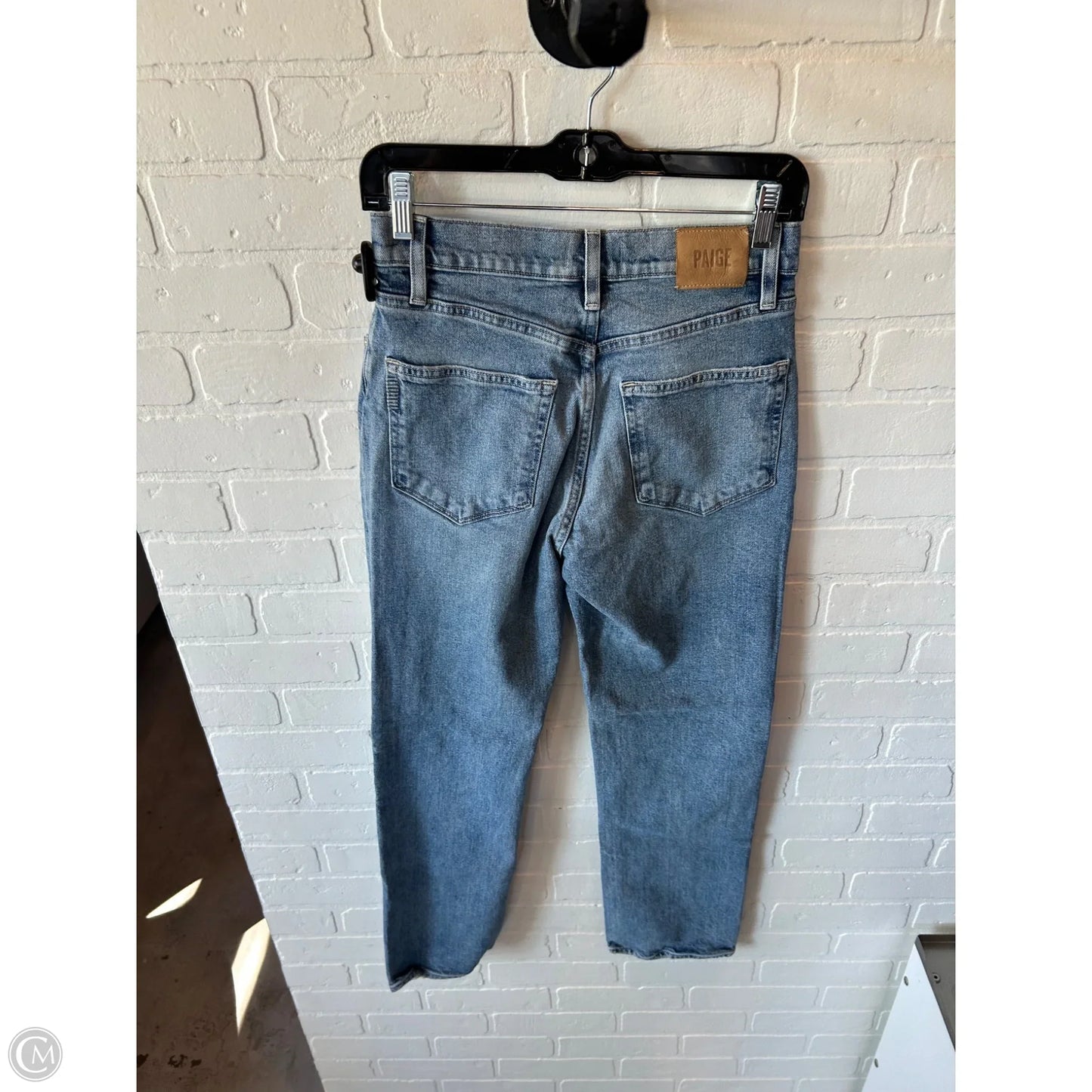 Jeans Straight By Paige In Blue Denim, Size: 2