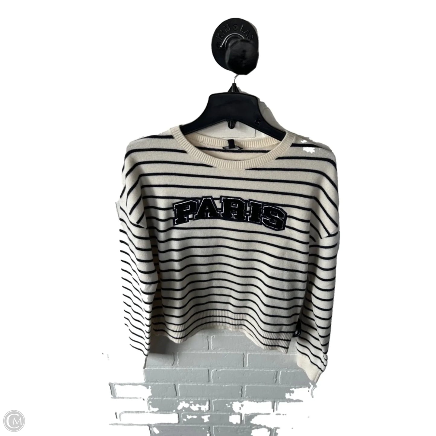 Sweater By Express In Black & Cream, Size: S