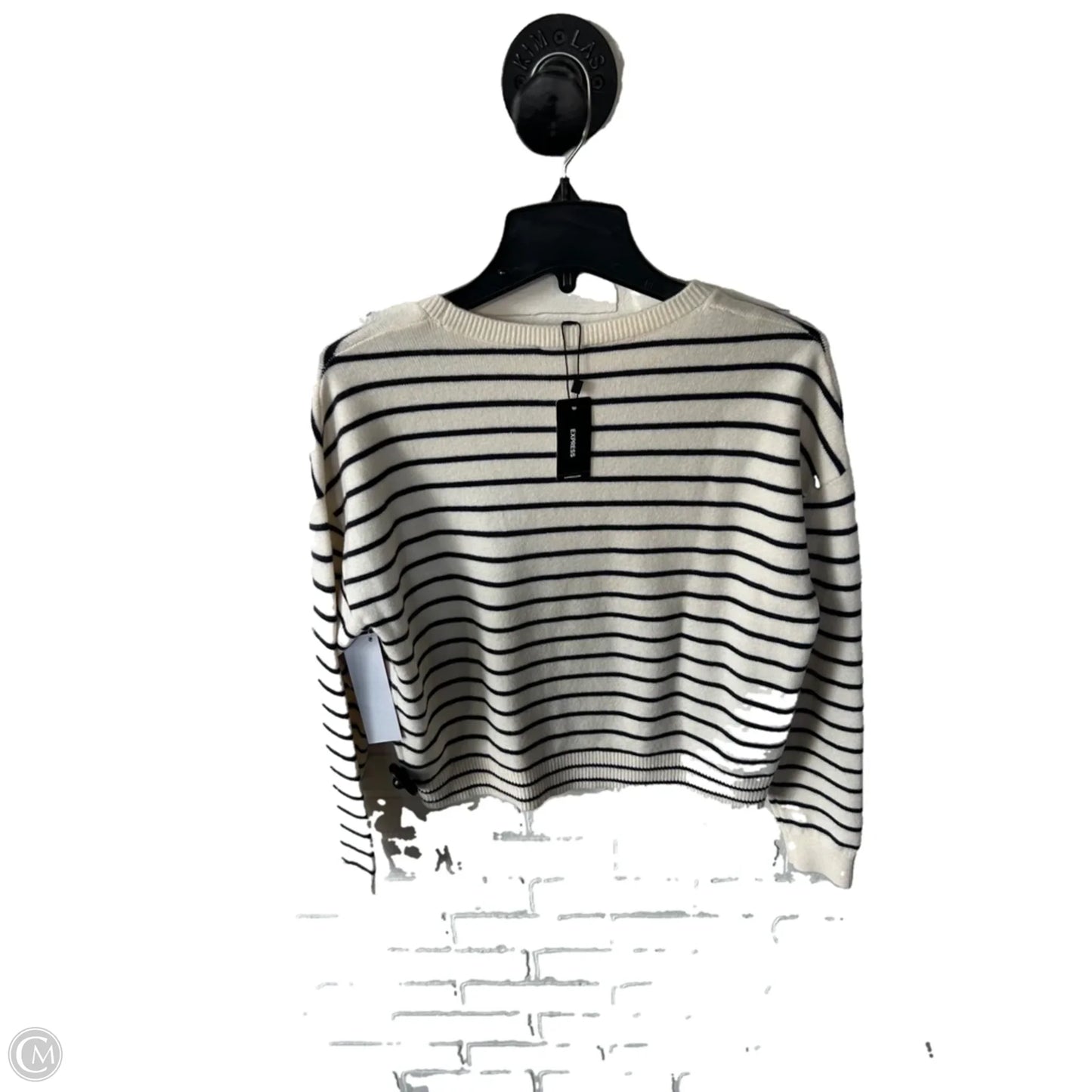 Sweater By Express In Black & Cream, Size: S