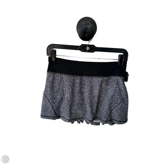 Athletic Skort By Lululemon In Black & White, Size: 4