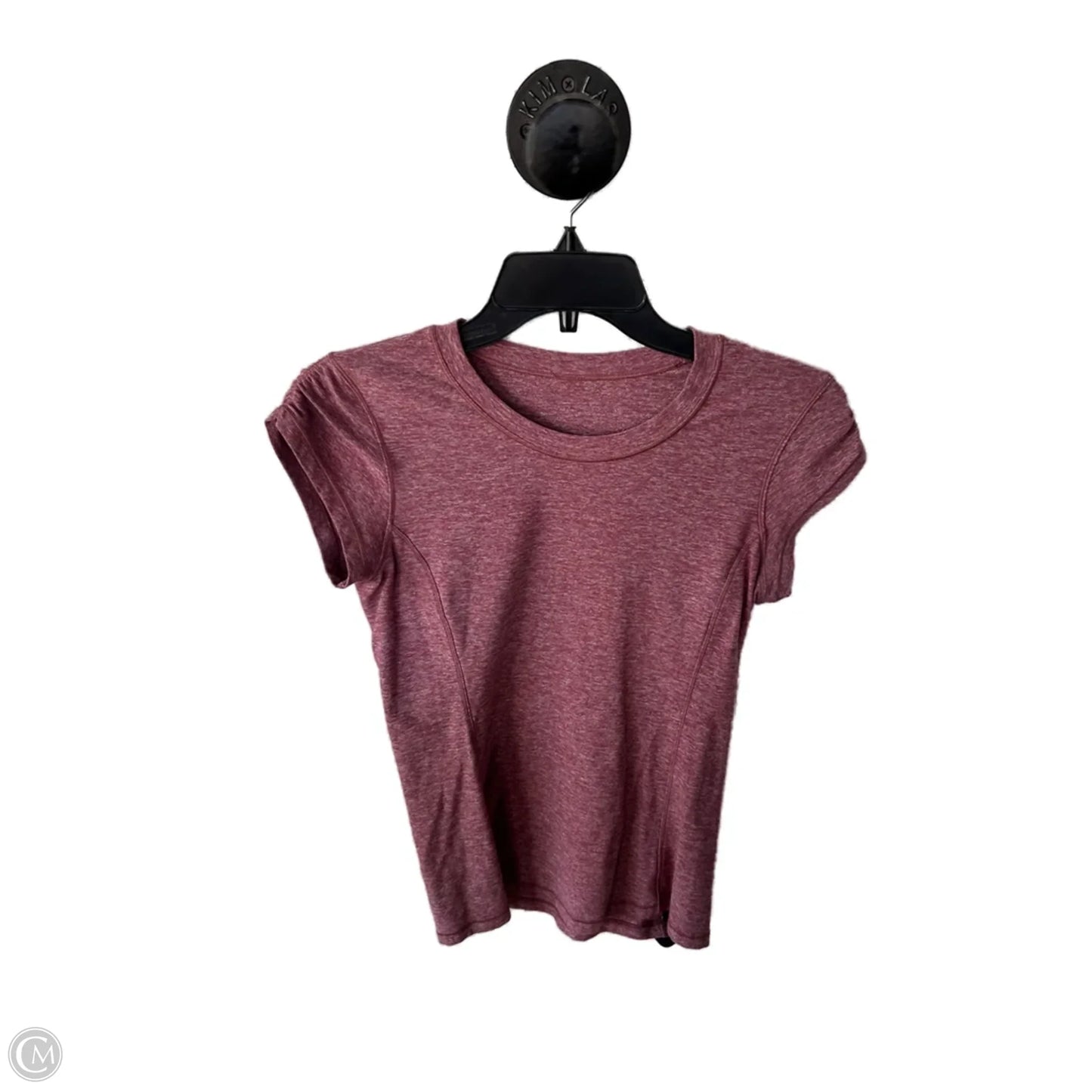 Athletic Top Short Sleeve By Lululemon In Red, Size: S