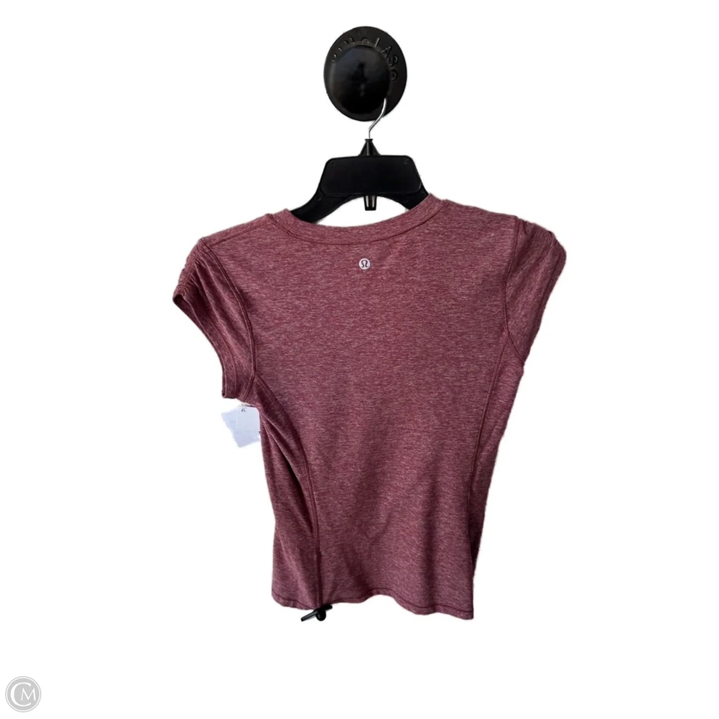 Athletic Top Short Sleeve By Lululemon In Red, Size: S