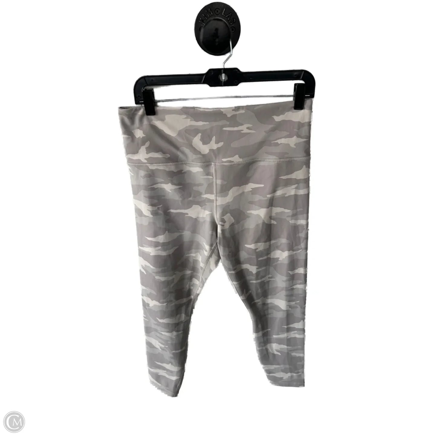 Athletic Leggings By Athleta In Cream & Grey, Size: 12