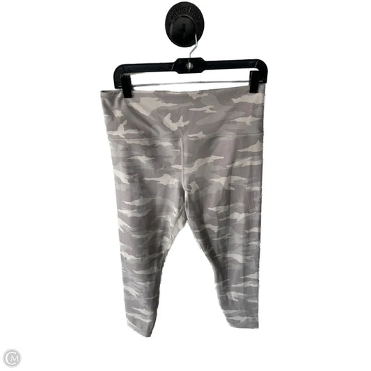 Athletic Leggings By Athleta In Cream & Grey, Size: 12