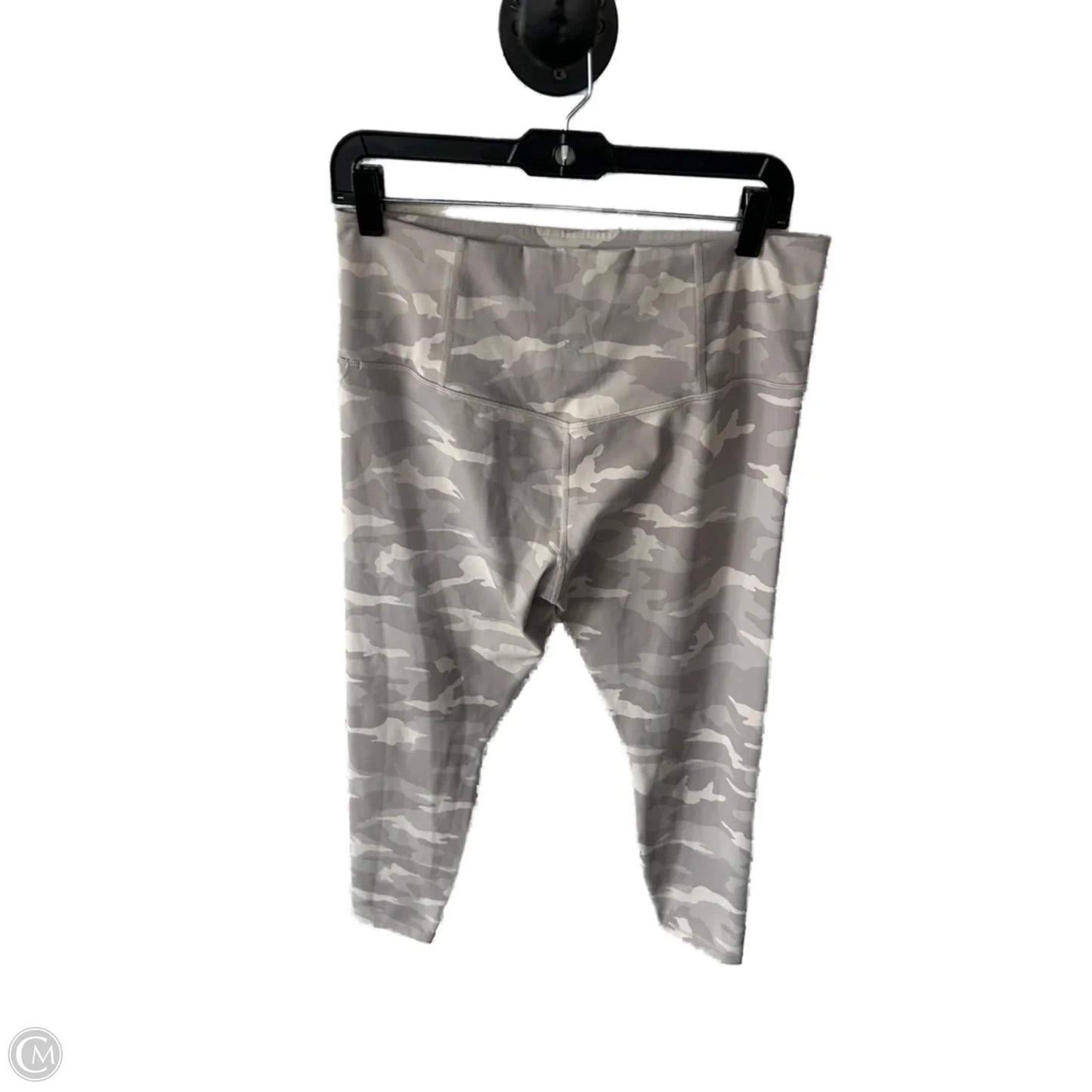 Athletic Leggings By Athleta In Cream & Grey, Size: 12