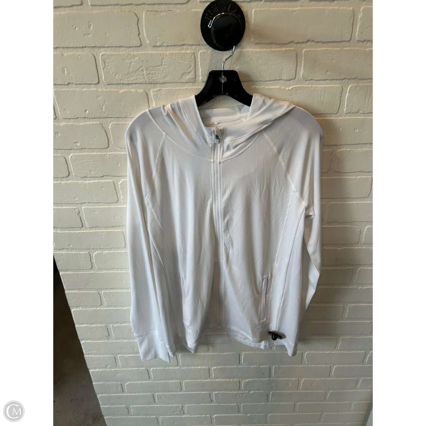 Athletic Jacket By Athleta In White, Size: M