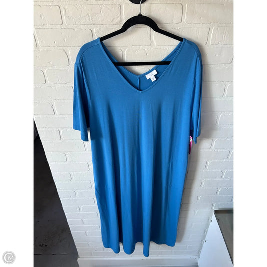 Dress Casual Midi By J. Jill In Blue, Size: 2x