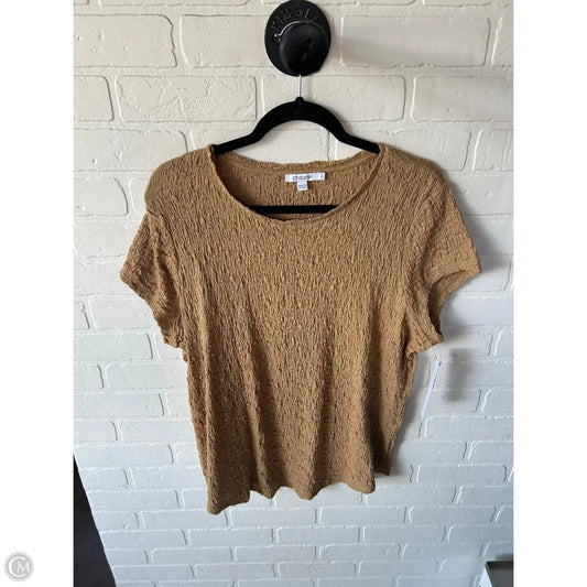 Top Short Sleeve By Chicos In Brown, Size: Xl