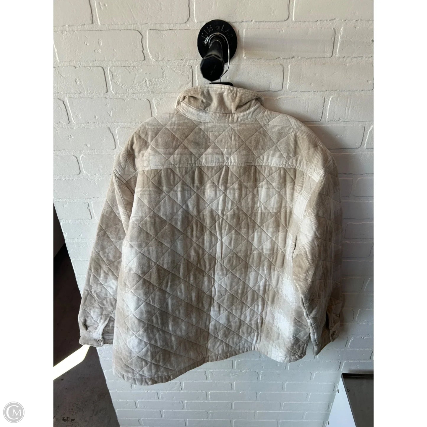 Jacket Shirt By Old Navy In Cream & Tan, Size: Xxl