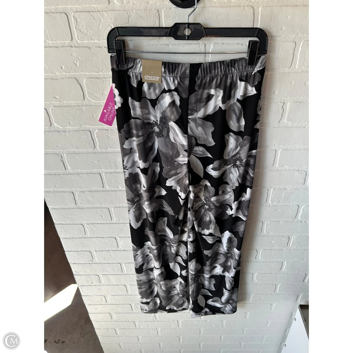 Pants Wide Leg By Chicos In Black & Grey, Size: 4