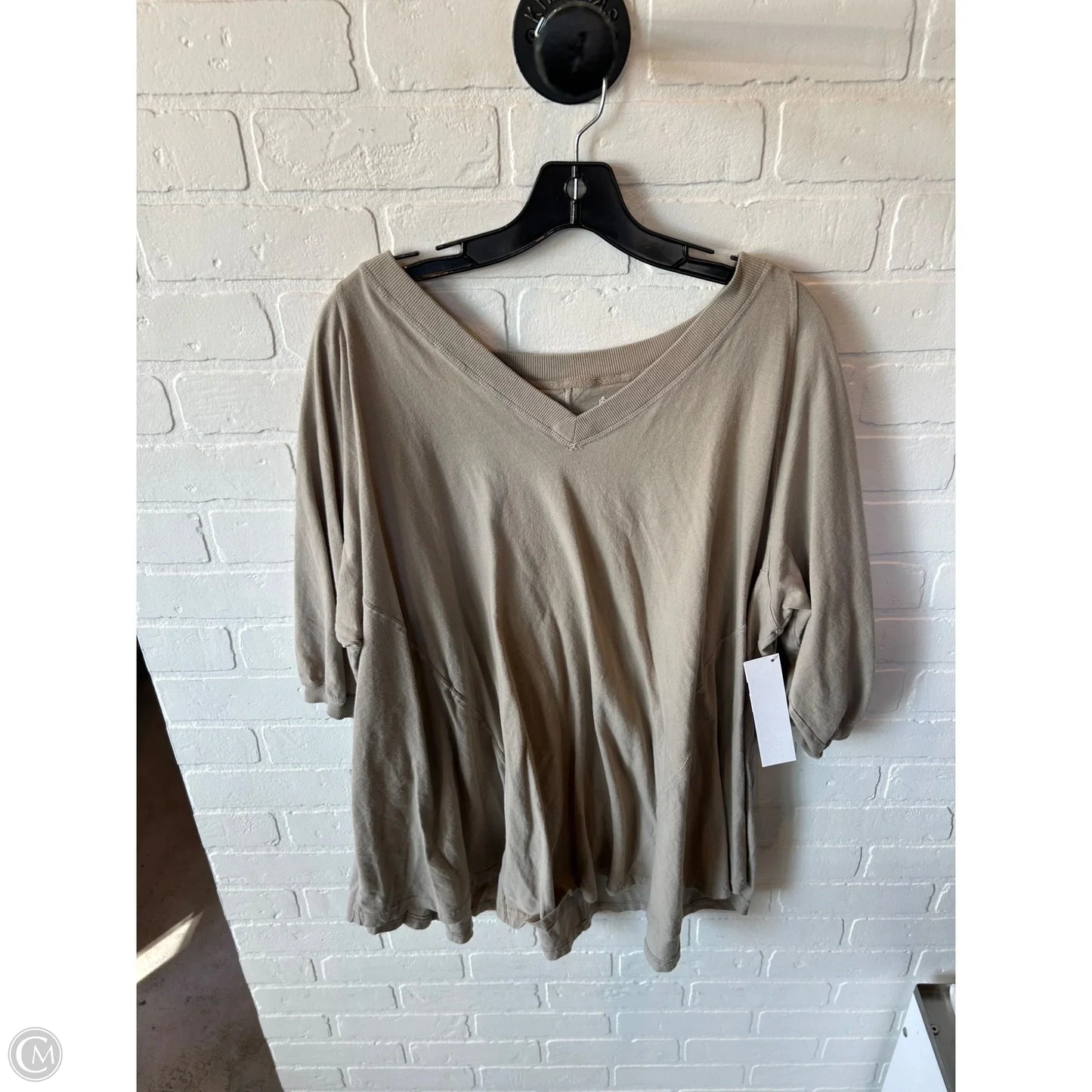 Top 3/4 Sleeve By Free People In Tan, Size: M