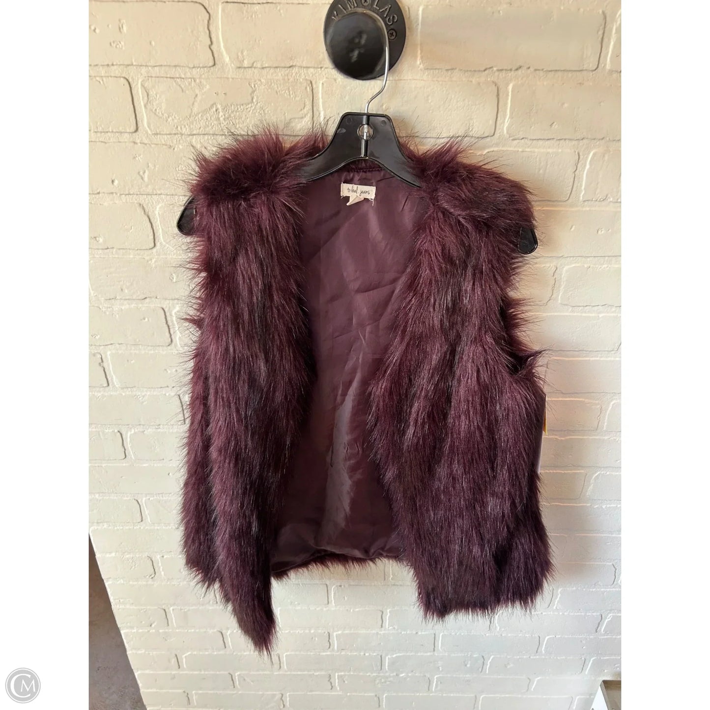 Vest Faux Fur & Sherpa By Tribal In Purple, Size: S