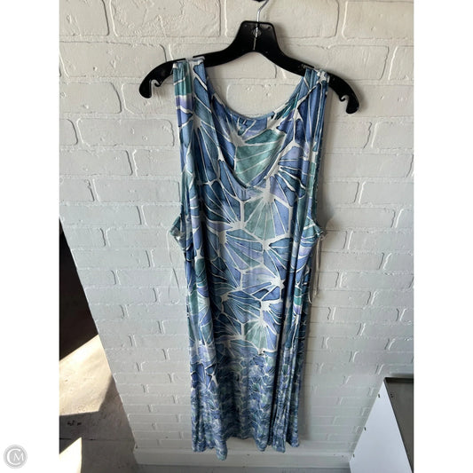 Dress Casual Maxi By Soft Surroundings In Blue & White, Size: 3x