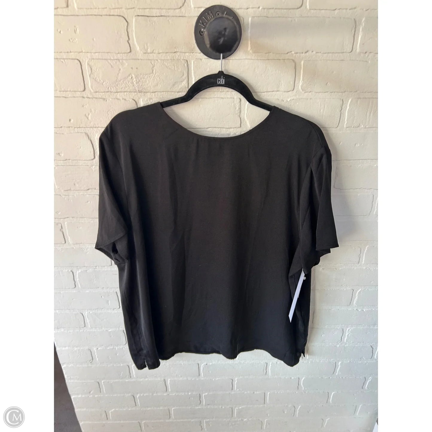 Top Short Sleeve By Banana Republic In Black, Size: Xl