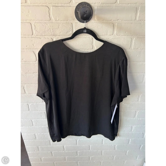 Top Short Sleeve By Banana Republic In Black, Size: Xl