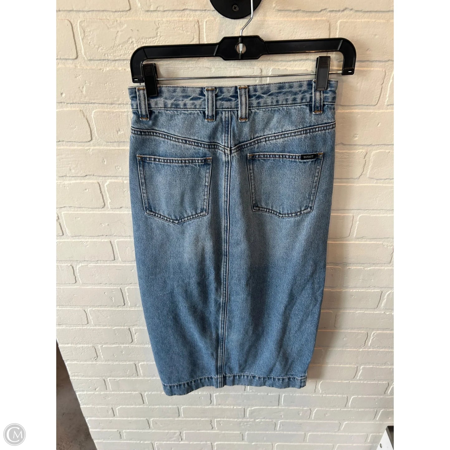 Skirt Midi By Bardot In Blue Denim, Size: 4