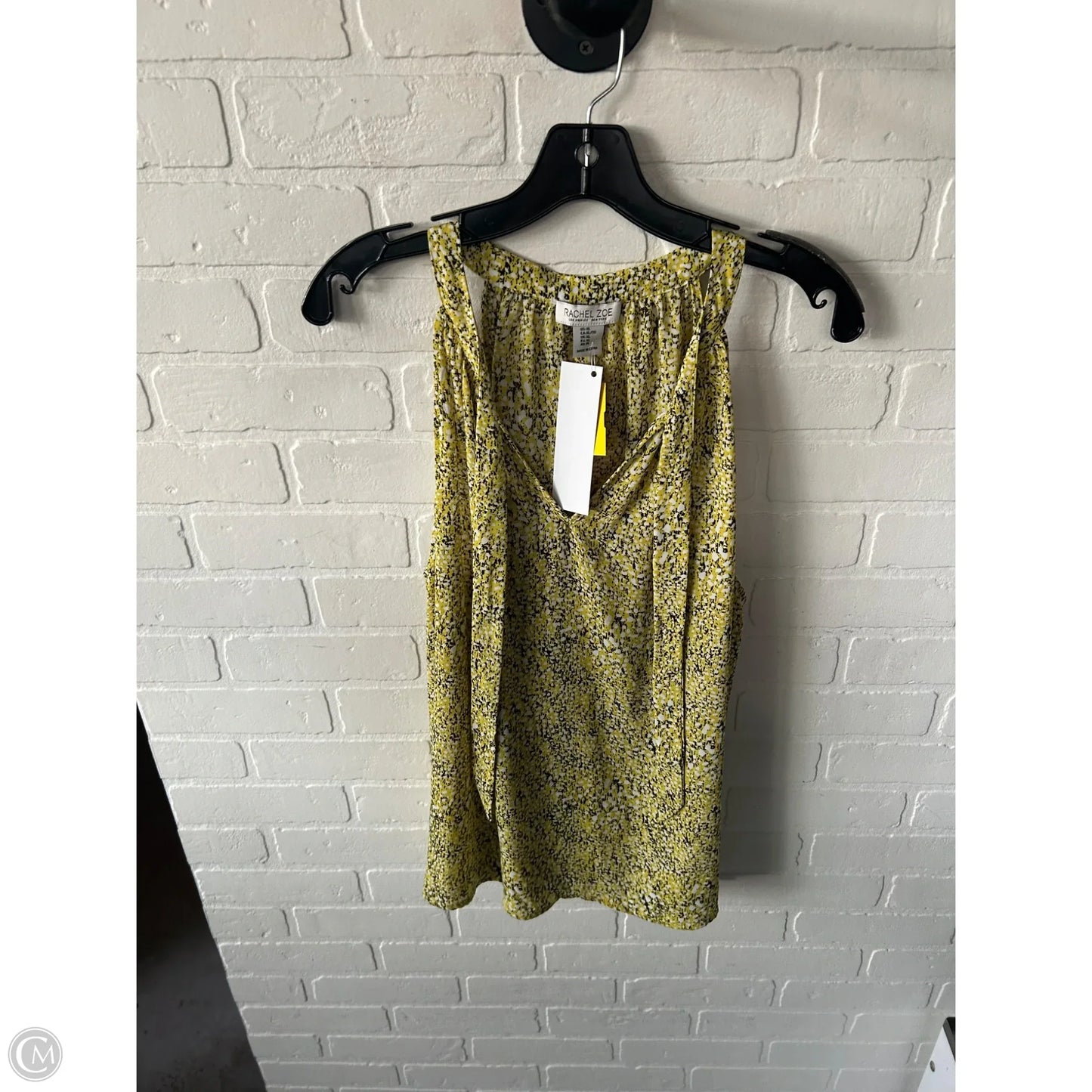 Top Sleeveless By Rachel Zoe In Black & Yellow, Size: Xl