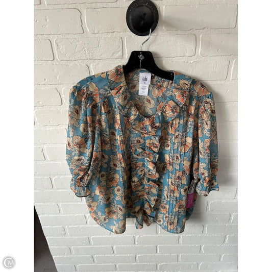 Top Short Sleeve By Cabi In Blue, Size: Xl