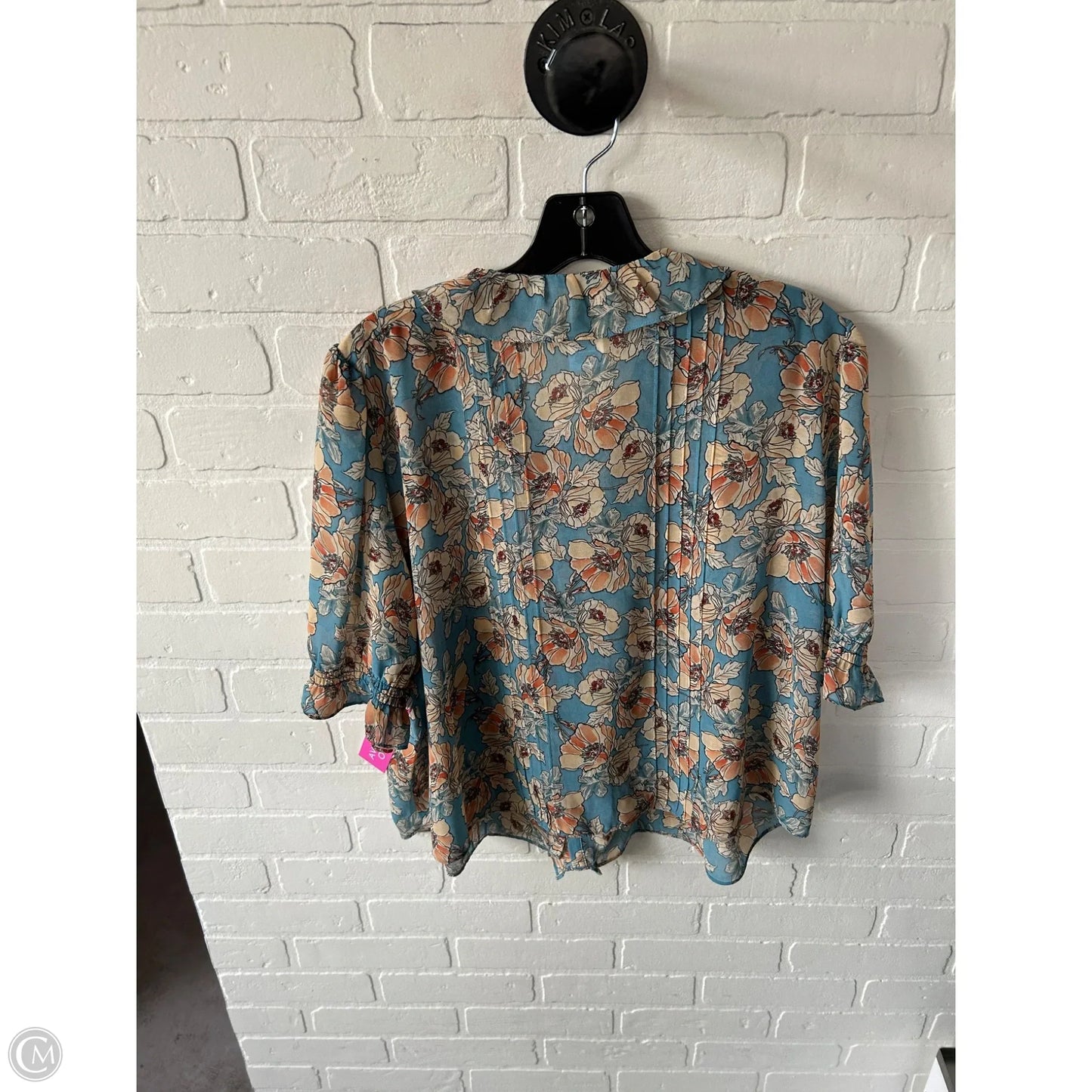 Top Short Sleeve By Cabi In Blue, Size: Xl