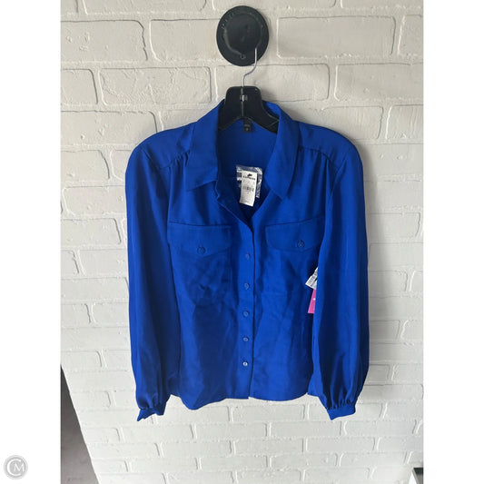 Top Long Sleeve By Express In Blue, Size: S