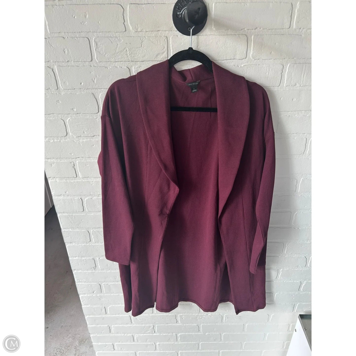 Cardigan By Ann Taylor In Maroon, Size: M