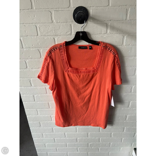 Top Short Sleeve By Rafaella In Orange, Size: Xl