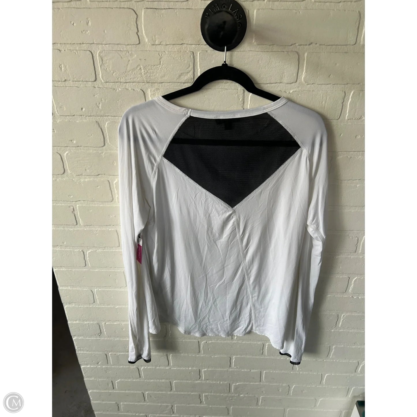 Top Long Sleeve By Cmc In Black & White, Size: M