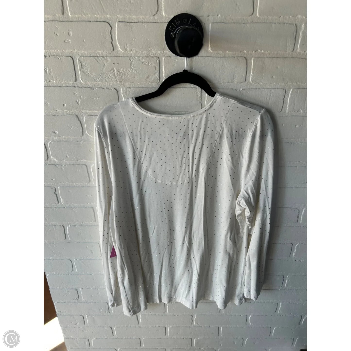 Top Long Sleeve By Chicos In White, Size: Xl
