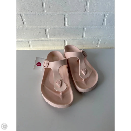 Sandals Flats By Birkenstock In Pink, Size: 10.5