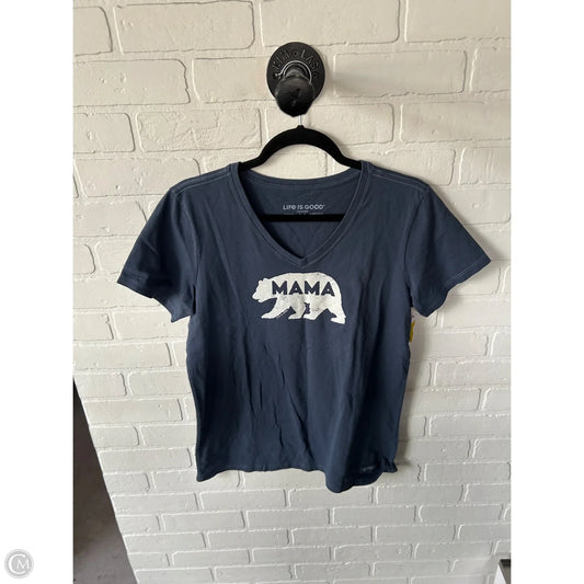 Top Short Sleeve Basic By Life Is Good In Blue & White, Size: M