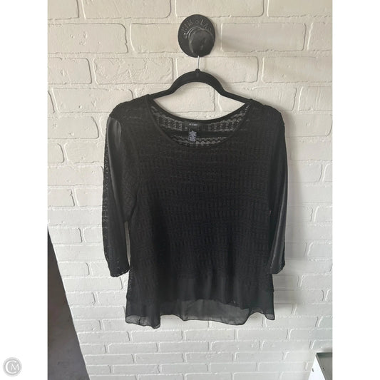 Top Long Sleeve By Alfani In Black, Size: L