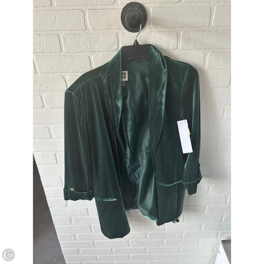 Blazer By Anne Klein In Green, Size: Xl