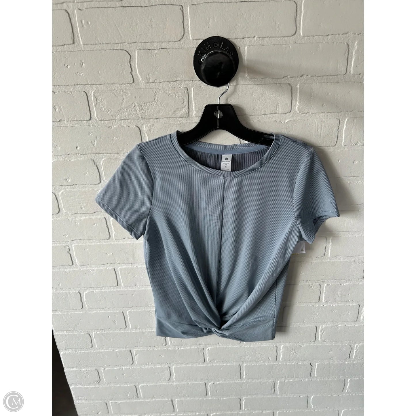 Athletic Top Short Sleeve By Velocity In Blue, Size: S