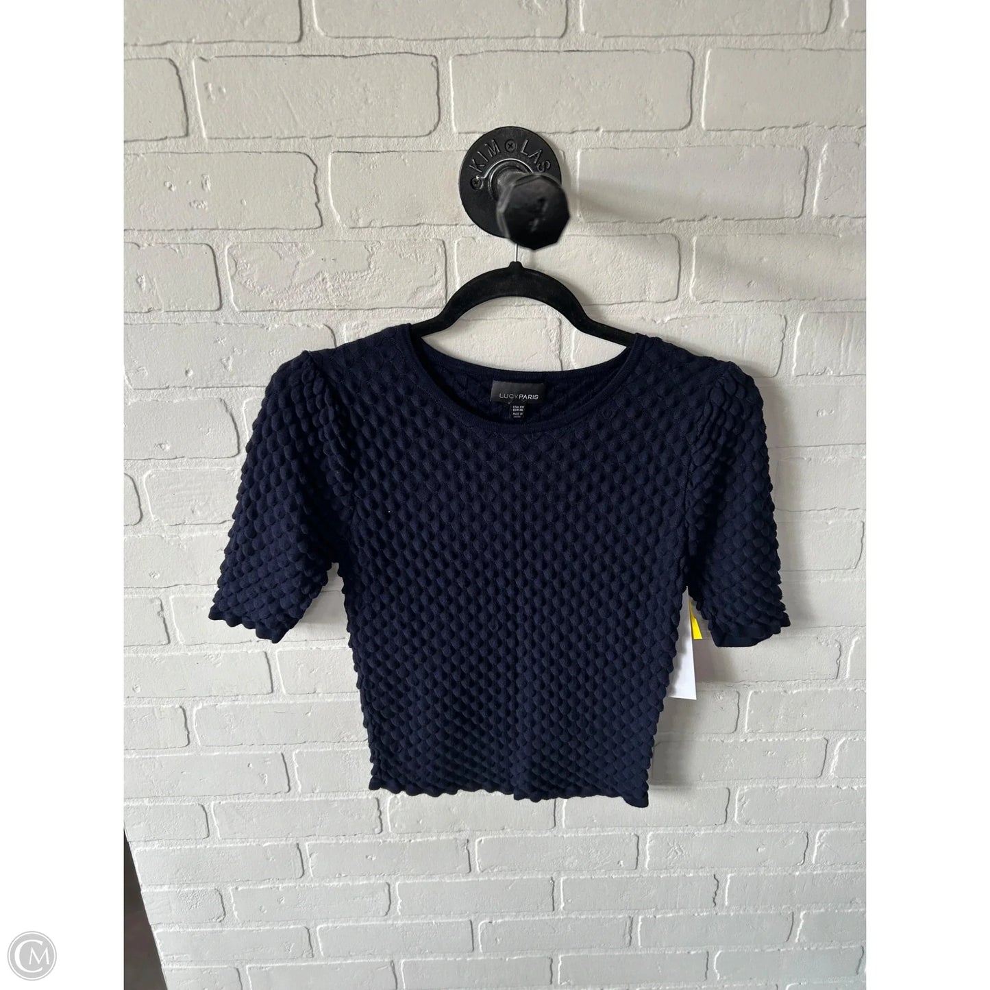 Top Short Sleeve By Lucy Paris In Blue, Size: Xs