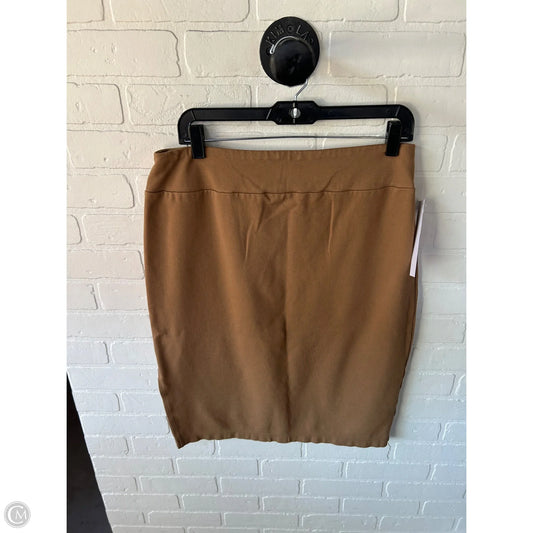 Skirt Midi By Nine West Apparel In Tan, Size: 12