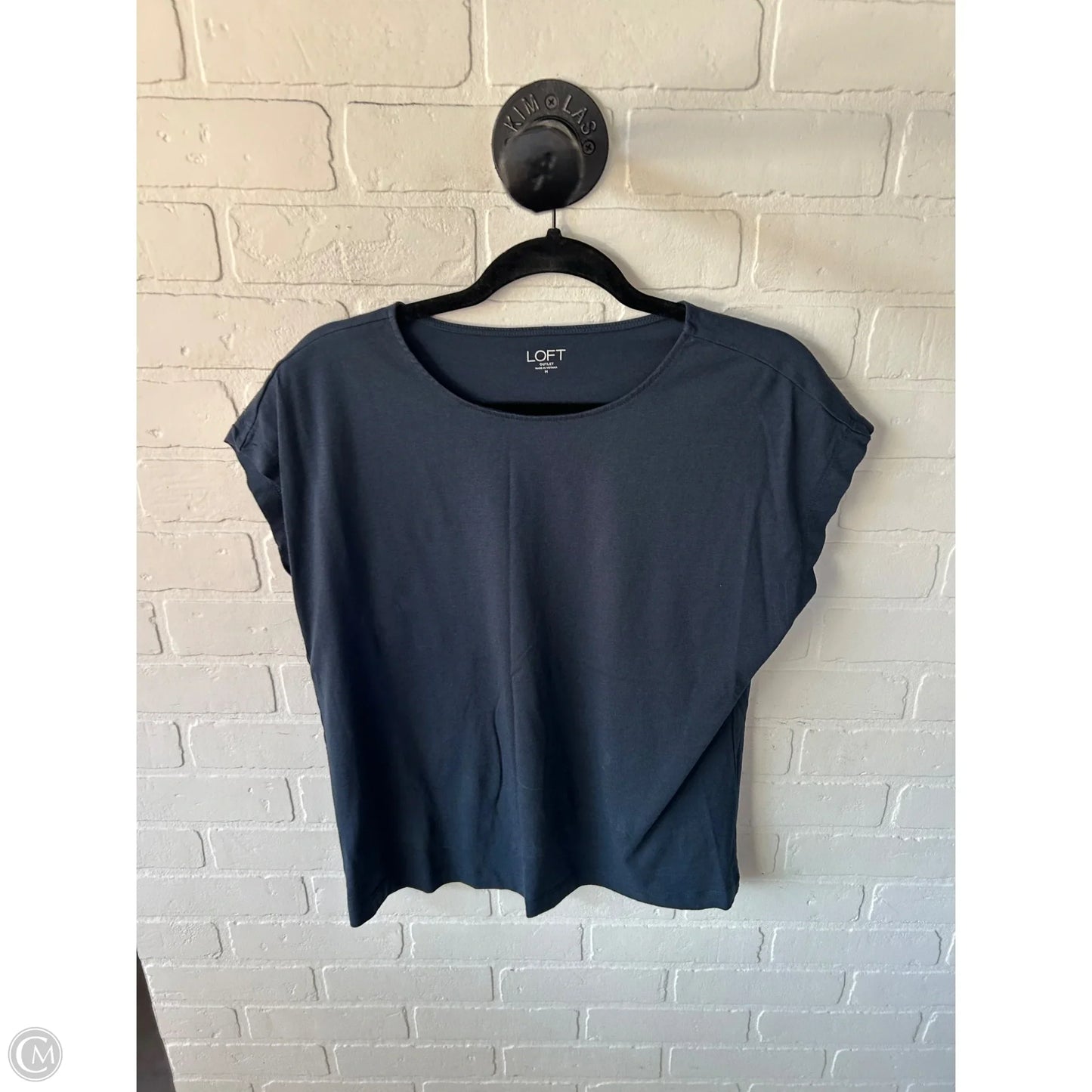 Top Short Sleeve Basic By Loft In Blue, Size: M