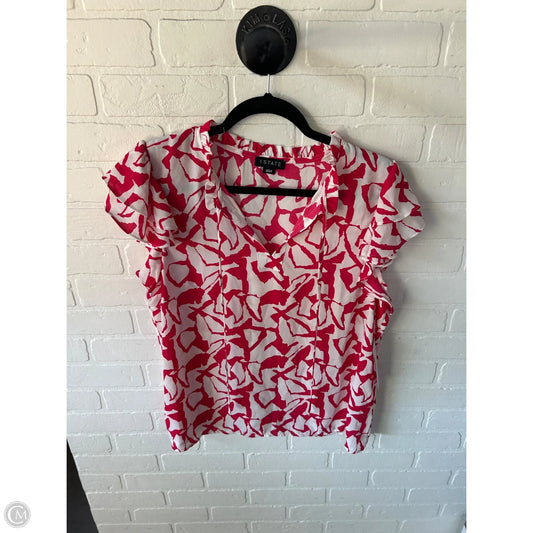 Top Short Sleeve By 1.state In Pink & White, Size: L