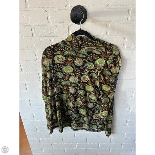 Top Long Sleeve By Jane And Delancey In Black & Brown, Size: L