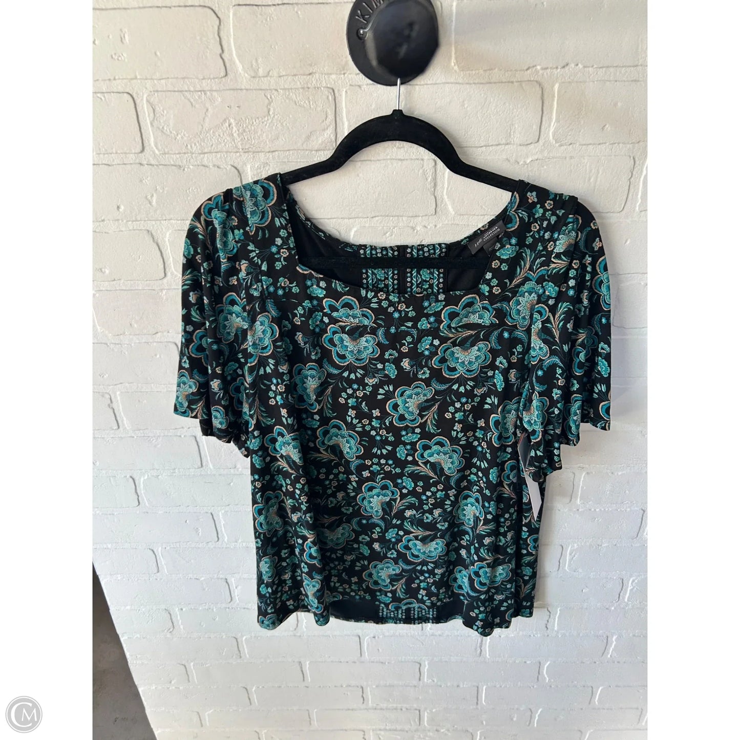 Top Short Sleeve By J. Jill In Black & Blue, Size: M