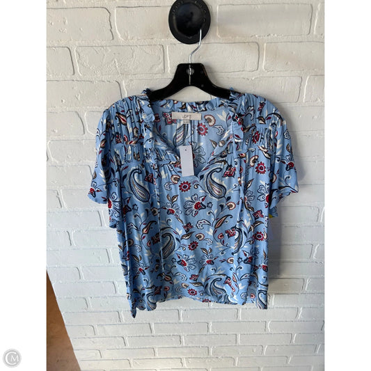 Top Short Sleeve By Loft In Blue, Size: M