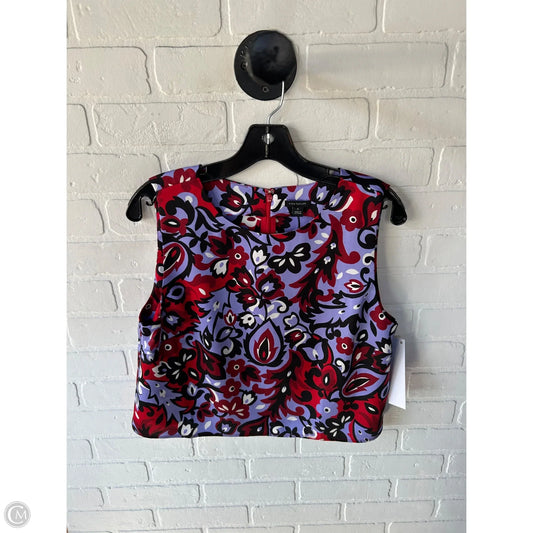 Top Sleeveless By Ann Taylor In Purple & Red, Size: M